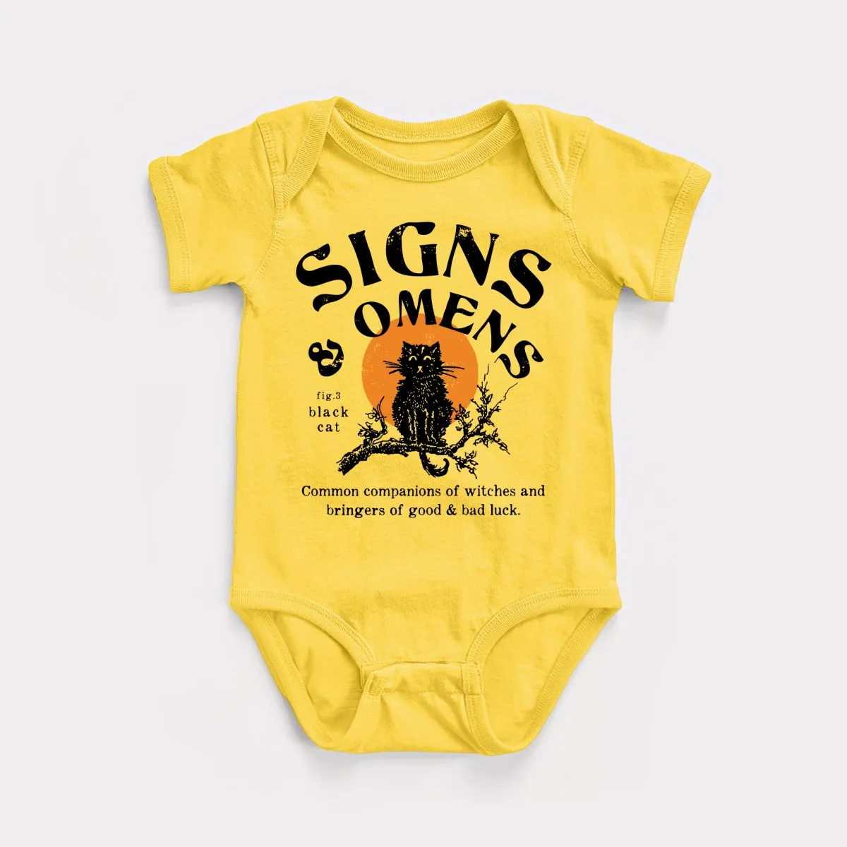 Signs And Omens Black Cat Baby Bodysuit