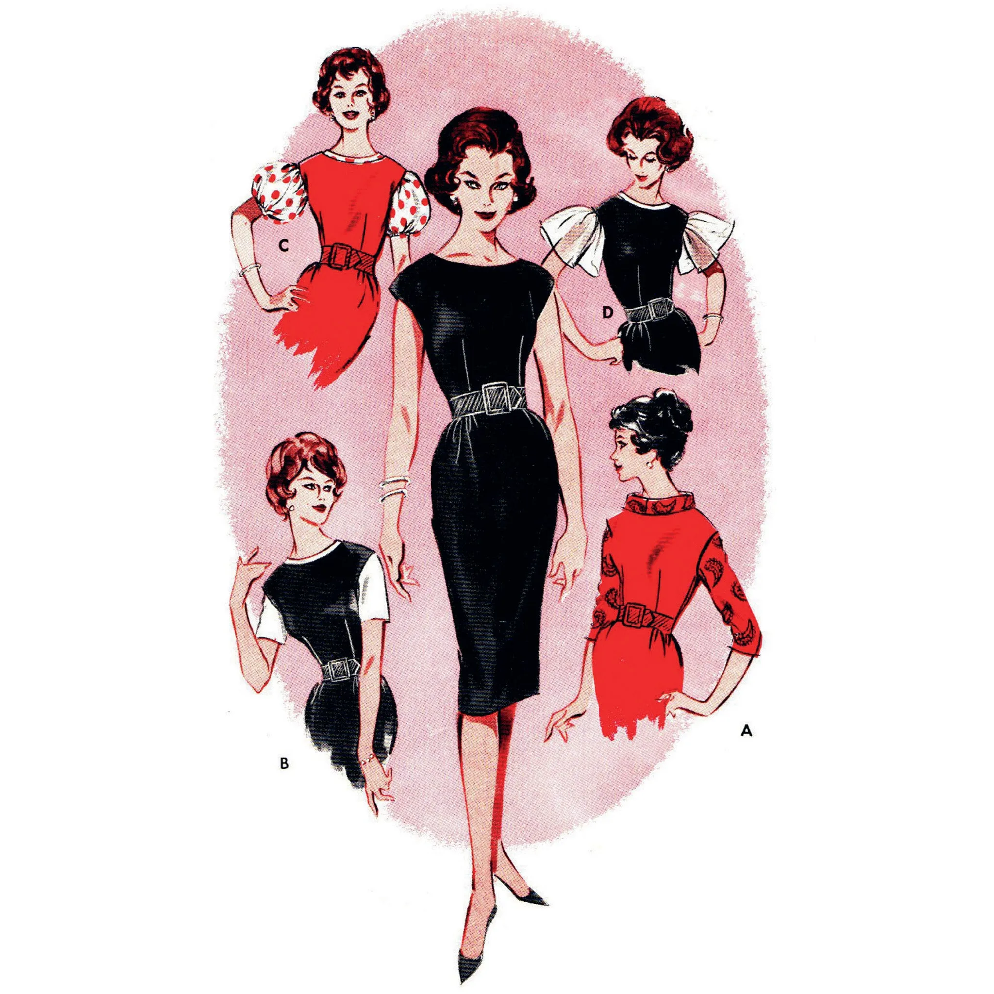 Vintage 1950s Sewing Pattern, Jumper Dress & Blouses - Bust: 34” (86.3cm)