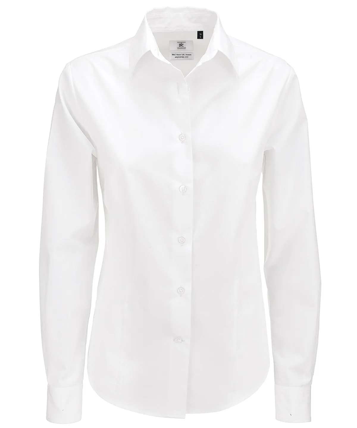 White - B&C Smart long sleeve /women