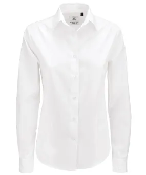 White - B&C Smart long sleeve /women