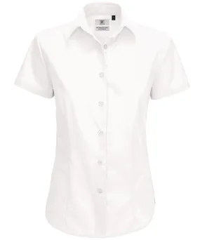 White - B&C Smart short sleeve /women