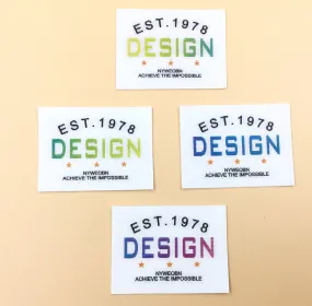 White Colored Rectangle Shaped 3d Stickers