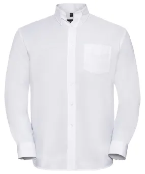 White - Long sleeve easycare Oxford shirt