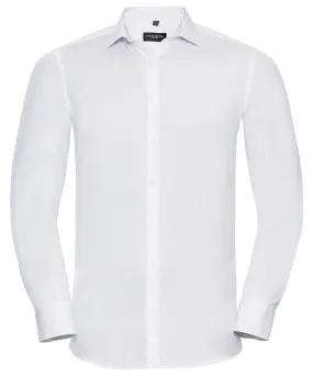 White - Long sleeve ultimate stretch shirt