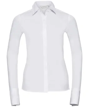 White - Women's long sleeve ultimate stretch shirt