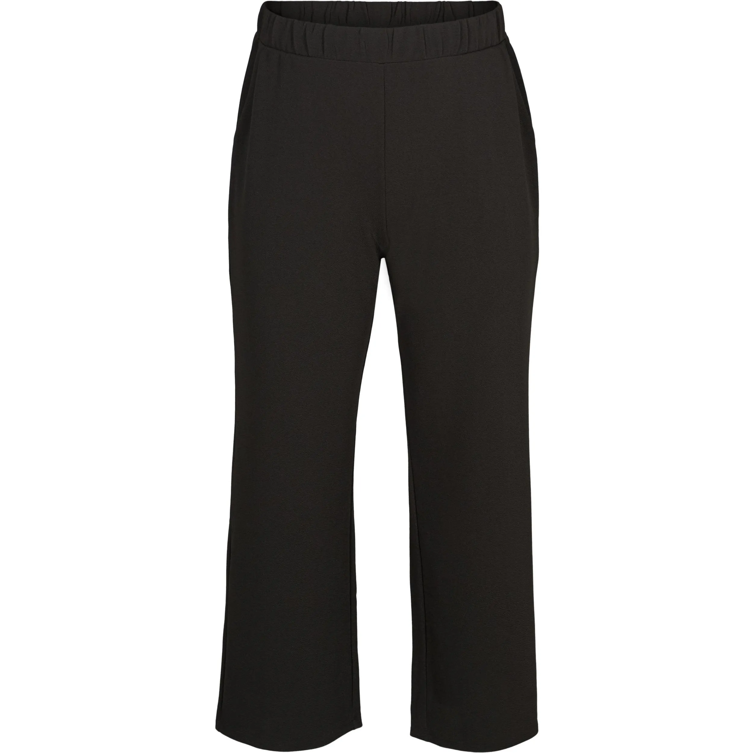 Zizzi Adelyn Wide Leg Trouser in Black